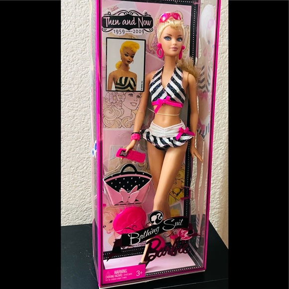 Barbie Toys Barbie Then Now 5th Anniversary Bathing Suit Barbie
